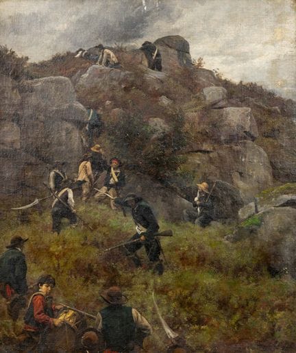 莱昂·吉拉尔代（1856–1895），《执行任务的士兵》，布面油画。



布面油画。

右下角有签