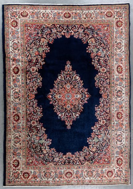 Tapis oriental tissé à la main, Kirman, Iran (267 