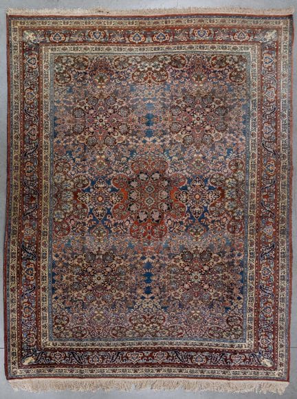 Grand tapis oriental ancien, tissé à la main, de K