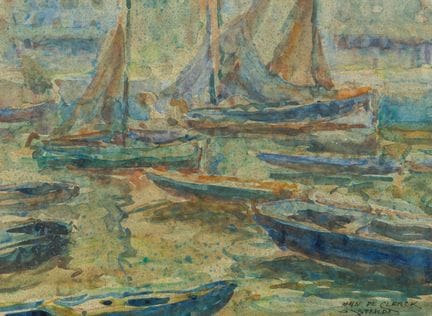 Jan de Clerck (1881–1962) « Vue du port d'Ostende 