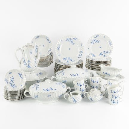 Haviland „Foliage Bleu“, ein 69-teiliges Porzellan