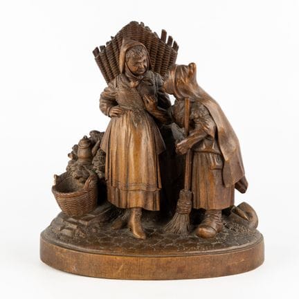 Groupe figuratif, bois sculpté, Brienz, Forêt-Noir
