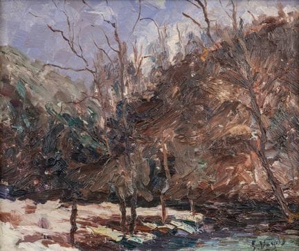 Guillaume Vogels (1836-1896) 'Ruisseau le long de 