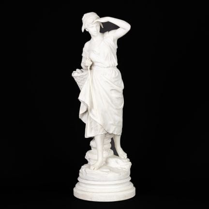 Eugène Laurent (1832–1898) “La Pêcheuse”, marmo di