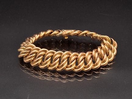 Bracelet en or jaune 750 millièmes maille américai
