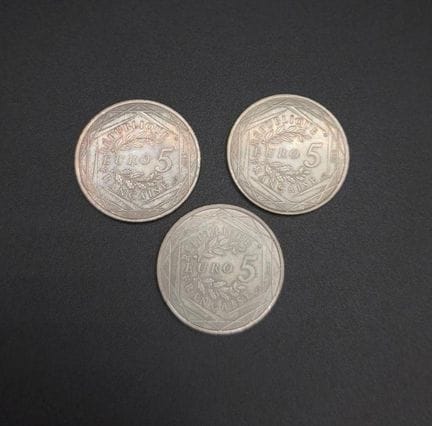 3 pièces de 5 euros en argent 2013: Liberté, Egali