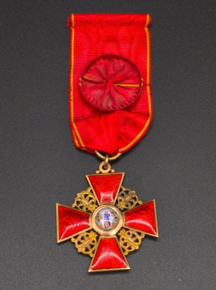Russia. Ordine imperiale di Sant'Anna. 
Croce di s