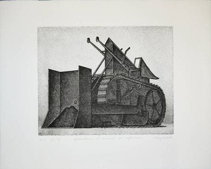 Konrad Klapheck, Bulldozer (Splendeur et misère de