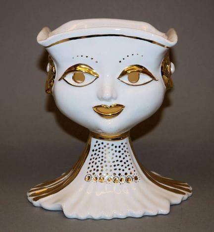 Bele Bachem, busto di donna, vaso in ceramica con 