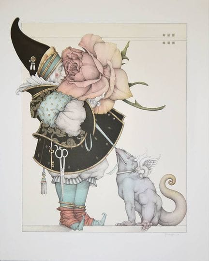 Michael Parkes, *The Rose Collector*, lithographie