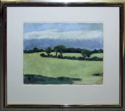 Klaus Fußmann, Bewölkte Landschaft, Ölgemälde, ger
