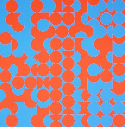 Zdeněk Sýkora, « Red-blue structure », sérigraphie