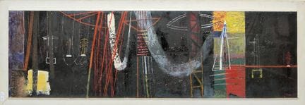 Gustav Deppe, Paysage industriel abstrait, peintur