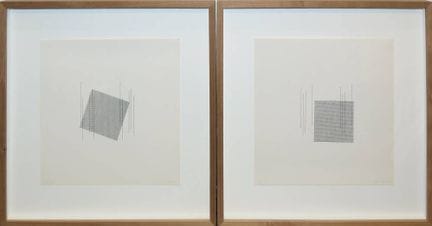 Diet Sayler, « Schraffuren », 2 lithographies sign