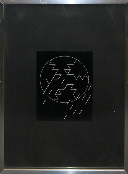 Wolfram Erber, Composition abstraite, carton gratt
