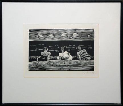 Gerhard Marcks, « Am hohen Ufer », gravure sur boi