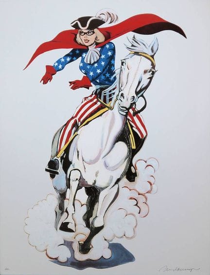 Mel Ramos, Miss Liberty, émail Pop Art de 2008, si