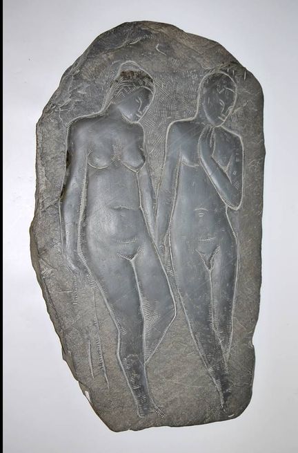 Fritz Schwarzbeck, 2 nus féminins, grand relief en