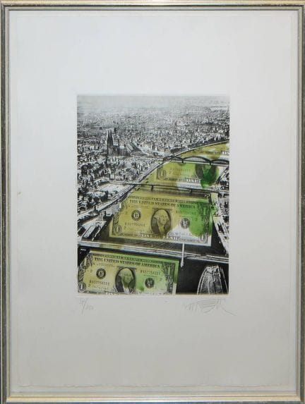 Wolf Vostell, « Rheingold », photolithographie sig