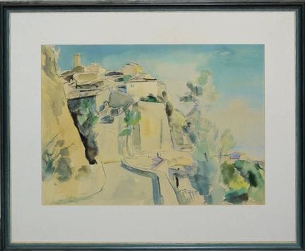 Walter Eimer, Città del Sud Italia, acquerello del