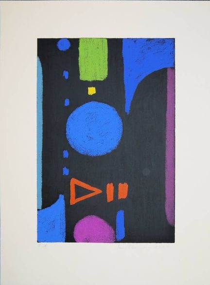 Max Ackermann, “Akzentreihe”, serigrafia a colori 