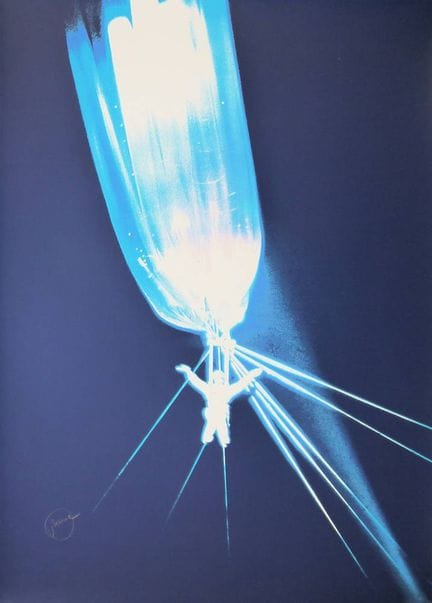 Otto Piene, « Lichtgestalt », sérigraphie en coule