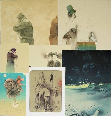 Bruno Bruni, collezione di 7 litografie a colori f