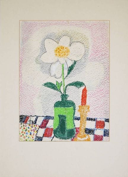 Ida Kerkovius, "Weiße Blüte", sign. Pastell von 19