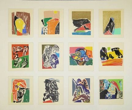 Asger Jorn, Compositions abstraites, 12 photogravu
