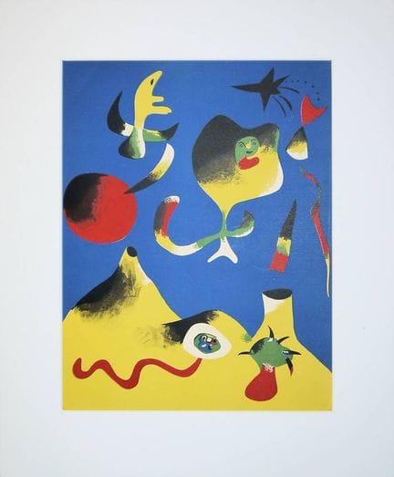 Joan Miró, « L'Air », lithographie en couleurs
Joa