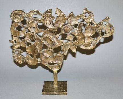Franz Dewald, Albero d’oro, scultura in bronzo, 19
