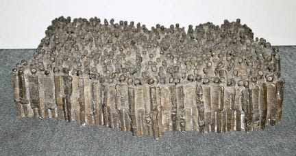 Manfred Kieselbach, « Protest », groupe en bronze 