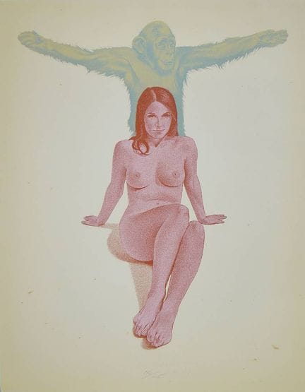 Mel Ramos, Chimpanzee, sérigraphie en couleur sign