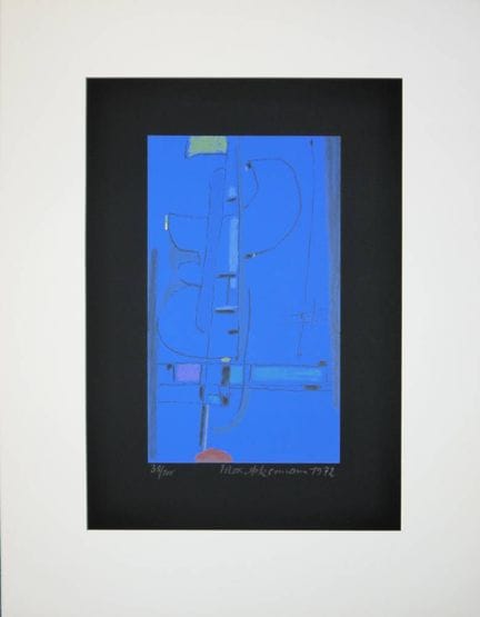 Max Ackermann, *Sphärisch*, serigrafia a colori fi