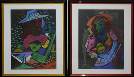 Rudolf Ernst Bredow, deux portraits de femmes, pas