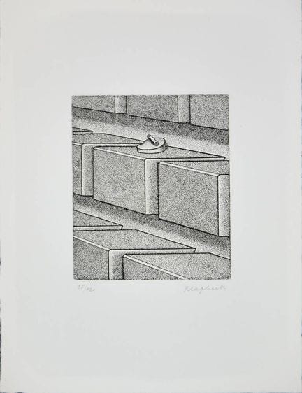 Konrad Klapheck, Patience, gravure signée de 1979
