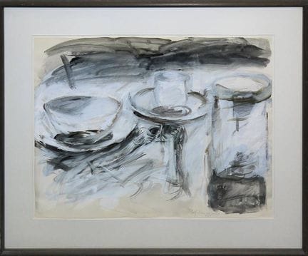 Rolf Zimmermann, Nature morte, aquarelle de 1981, 