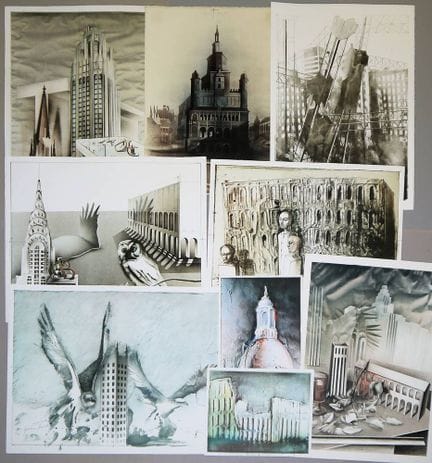 Peter Paul, Éléments architecturaux, 9 lithographi
