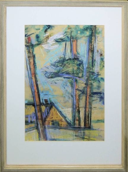 Friedrich Ludwig, expressive Landschaft mit Haus, 
