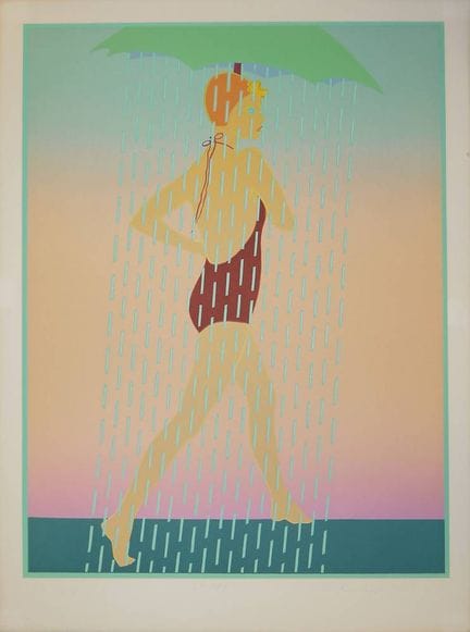 Kiki Kogelnik, « Rainy », sérigraphie en couleur s