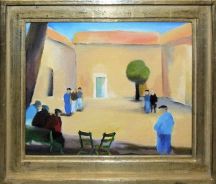 Werner Lichtner-Aix, "Place de Boule", Ölgemälde v