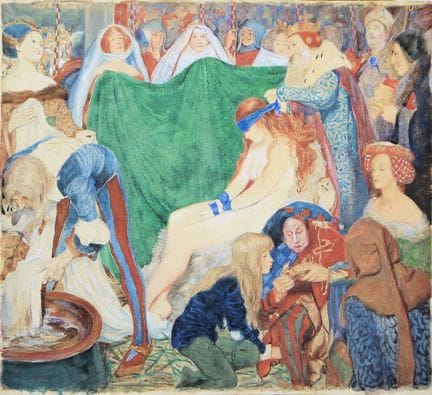Attribué à Byam Shaw (attr.), « The Blind-folding 