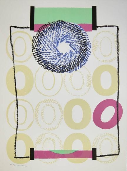 Arthur Aeschbacher, Senza titolo, litografia a col