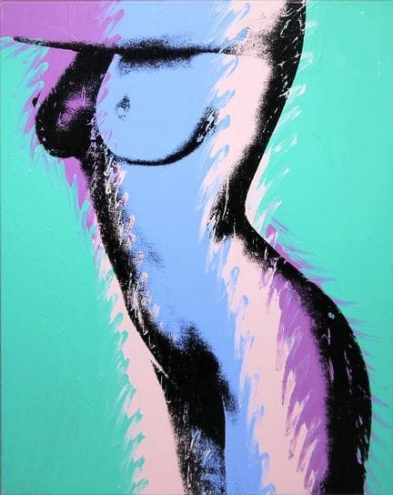 Andy Warhol - Hommage à, Torse de femme, peinture 