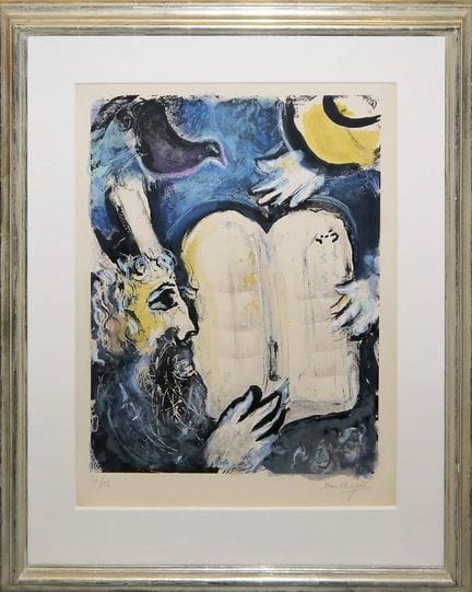 Marc Chagall, Mosè e i Dieci Comandamenti, litogra