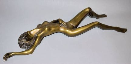 Bruno Bruni, "L'Attesa", scultura in bronzo del 19