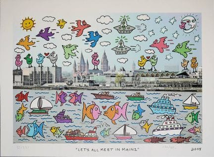 James Rizzi, « Let's All Meet In Mainz », sérigrap