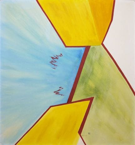 Udo Nöger, « Farbflächen », grande peinture à l'hu