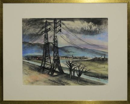 Will Sohl, Paysage aux nuages sombres, grande aqua