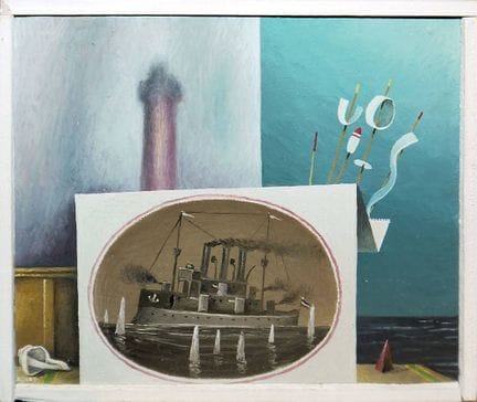 Wolfgang Kolks, "Seegefecht" und "Mit Ovalbild", 2